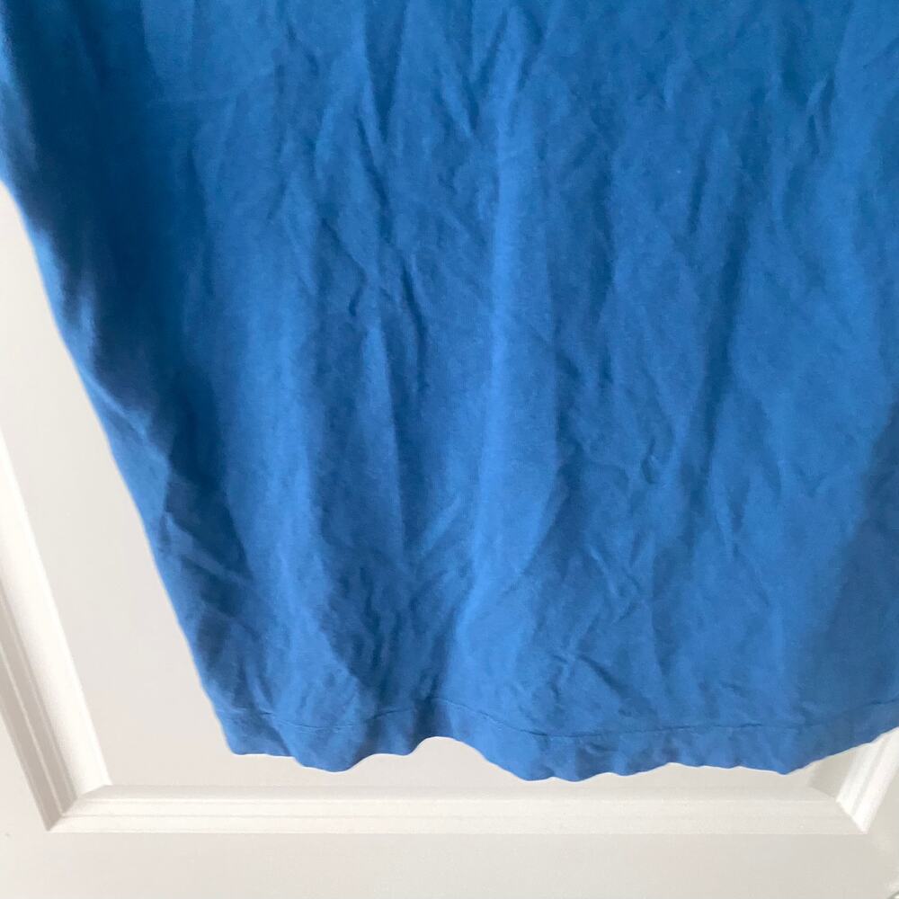 Raquel Allegra Women's T Shirt size 0 Tie Dye Peace T Shirt Blue White - Picture 8 of 14
